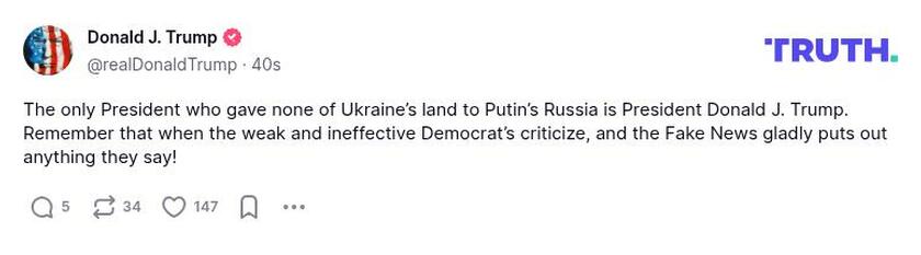 Post preview from Donald Trump