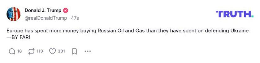 Post preview from Donald Trump