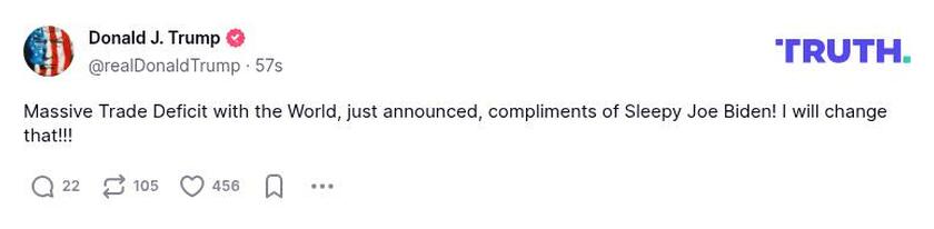 Post preview from Donald Trump