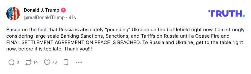 Post preview from Donald Trump