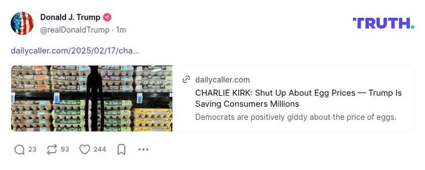 Post preview from Donald Trump