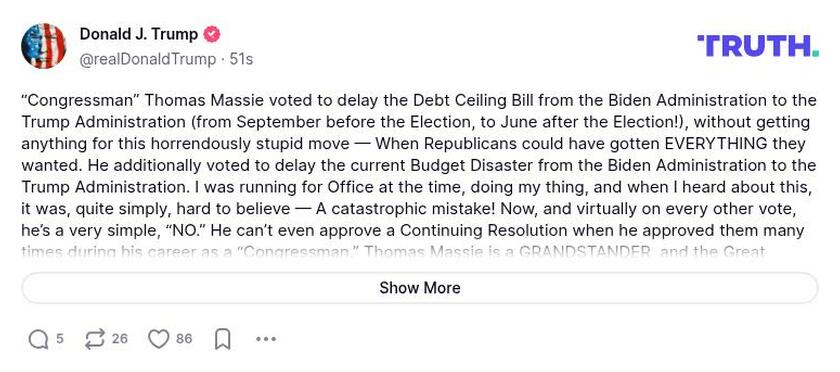 Post preview from Donald Trump