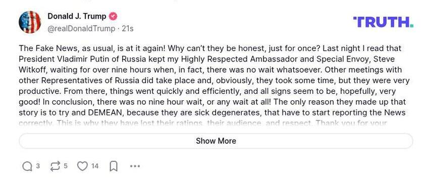 Post preview from Donald Trump