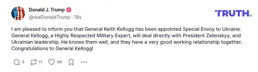 Post preview from Donald Trump