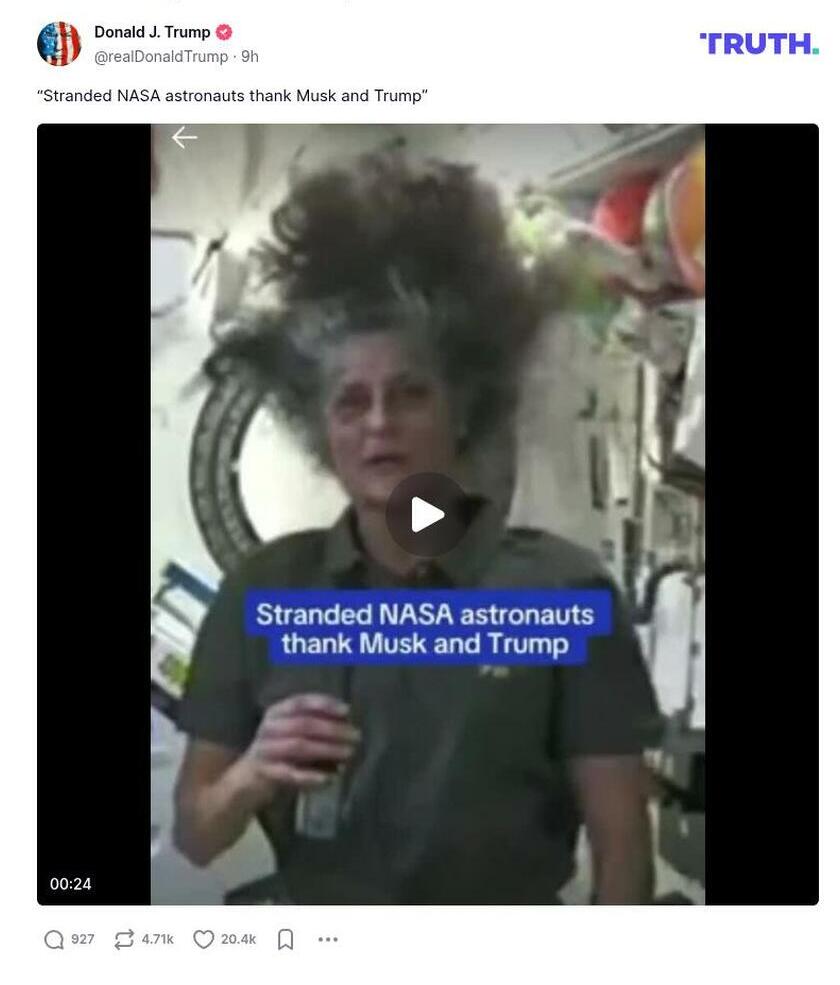 Post preview from Donald Trump