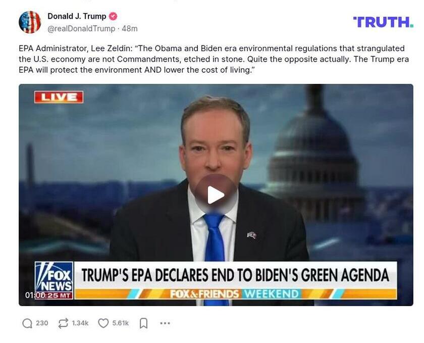 Post preview from Donald Trump