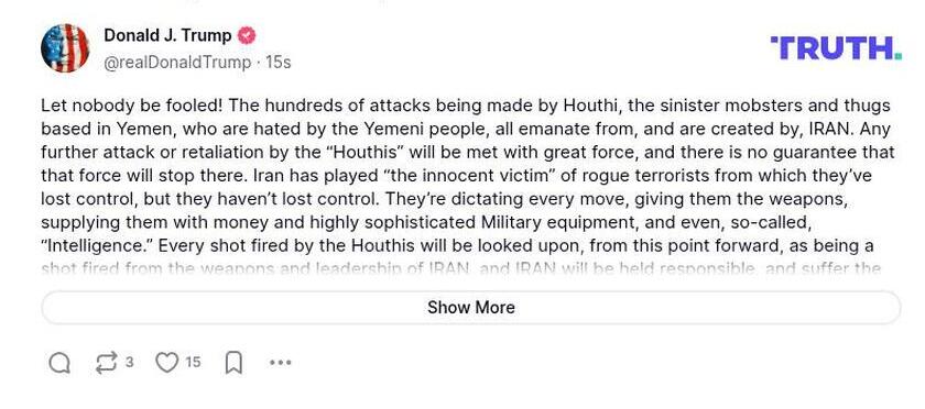 Post preview from Donald Trump