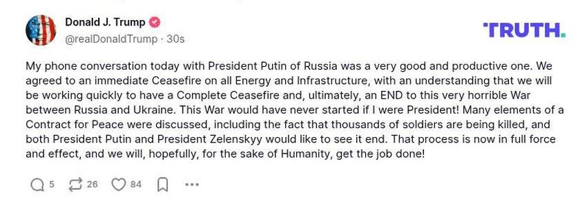 Post preview from Donald Trump