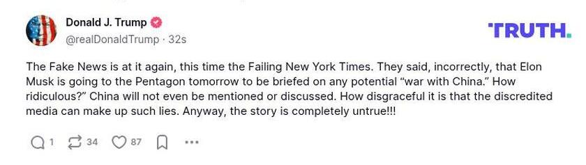 Post preview from Donald Trump