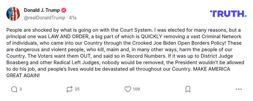 Post preview from Donald Trump