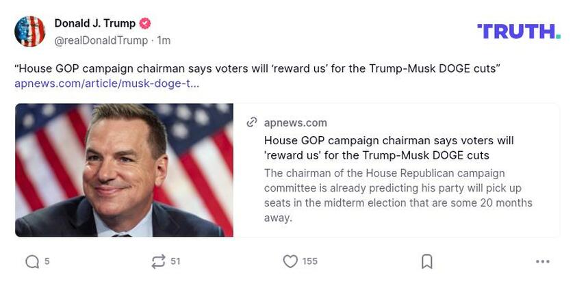 Post preview from Donald Trump