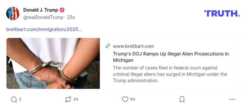 Post preview from Donald Trump