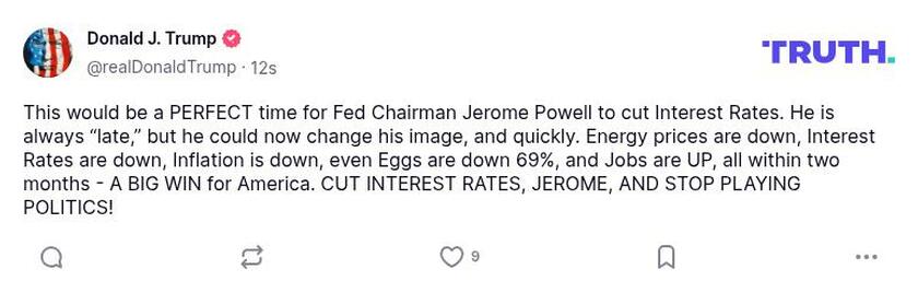 Post preview from Donald Trump