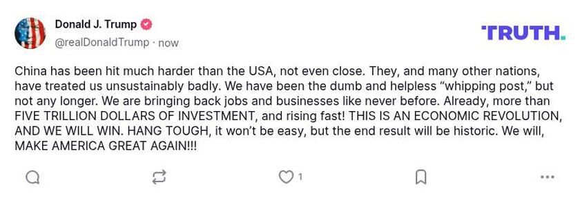 Post preview from Donald Trump