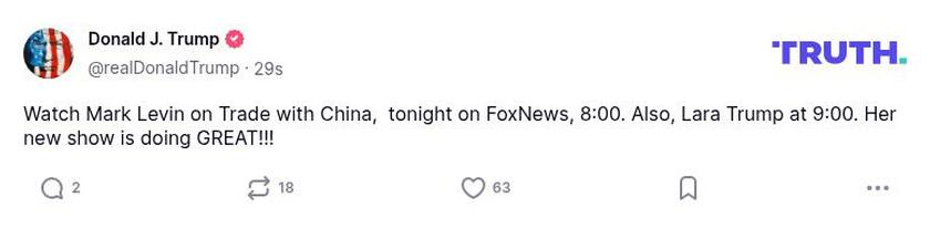 Post preview from Donald Trump