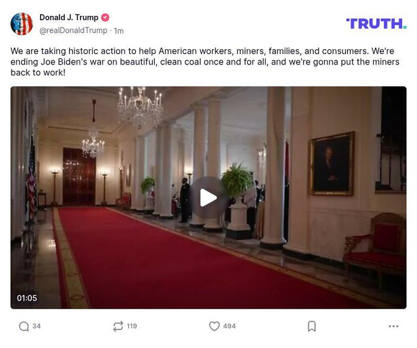 Post preview from Donald Trump