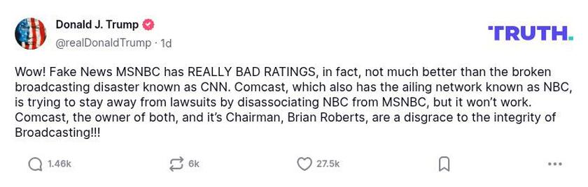 Post preview from Donald Trump