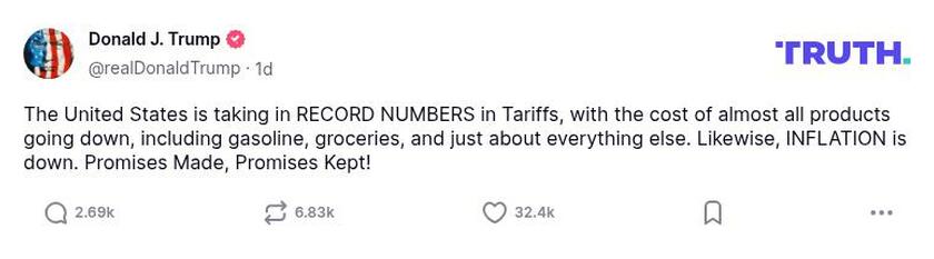 Post preview from Donald Trump