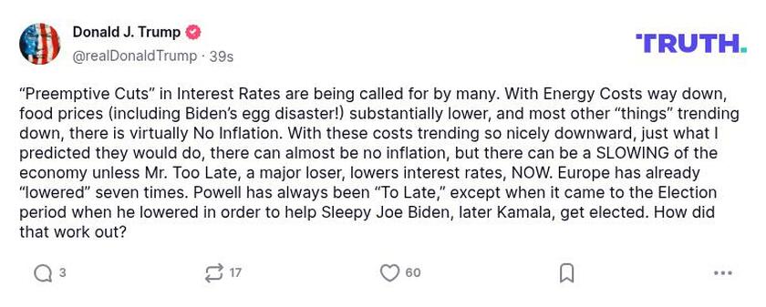 Post preview from Donald Trump