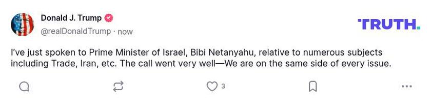 Post preview from Donald Trump