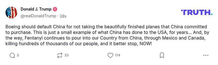 Post preview from Donald Trump