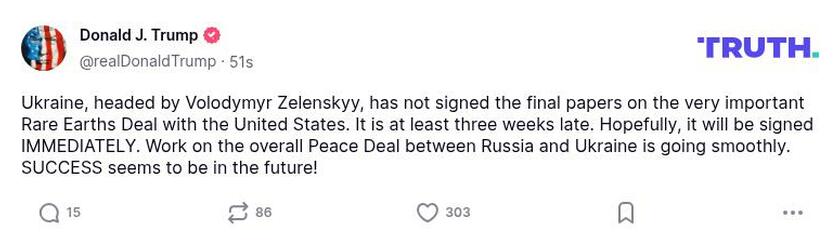 Post preview from Donald Trump