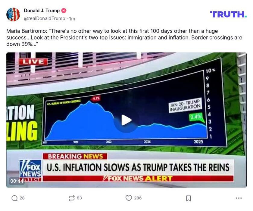 Post preview from Donald Trump