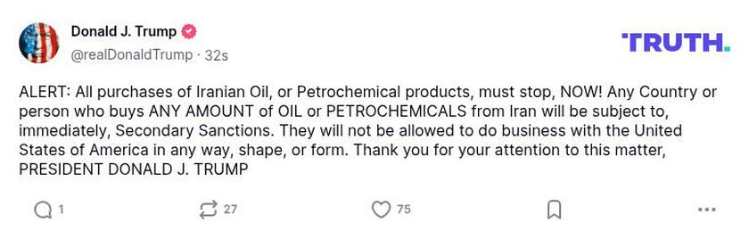 Post preview from Donald Trump