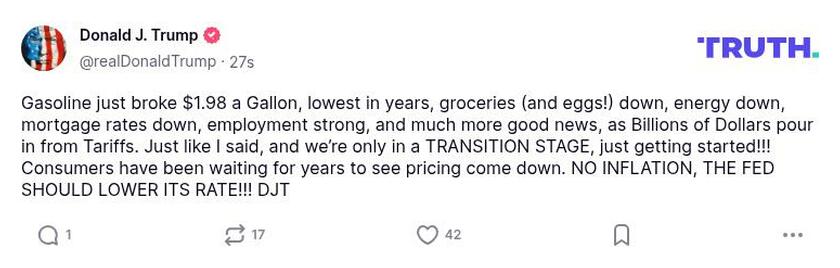 Post preview from Donald Trump