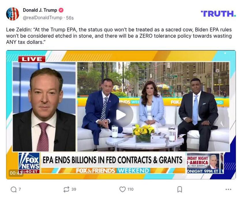 Post preview from Donald Trump