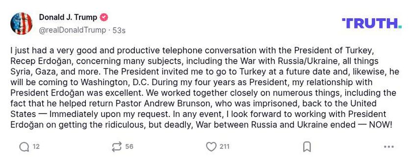 Post preview from Donald Trump