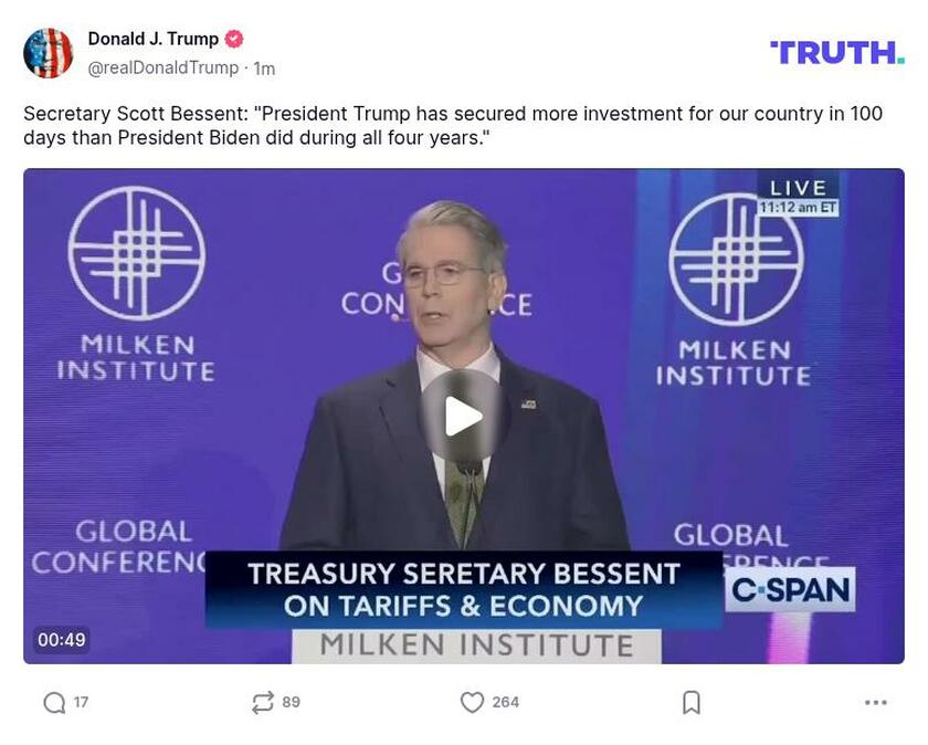 Post preview from Donald Trump