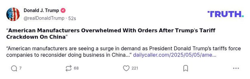 Post preview from Donald Trump