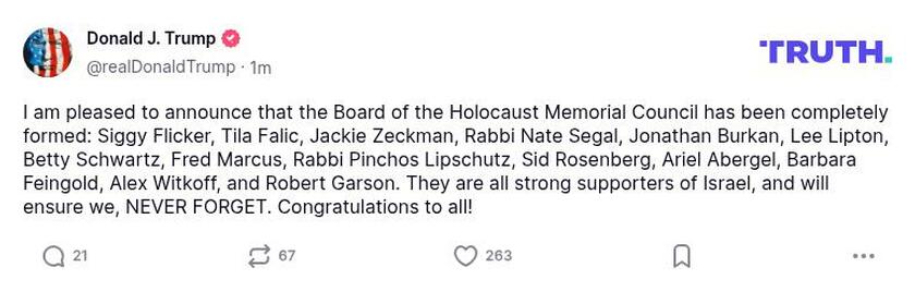 Post preview from Donald Trump