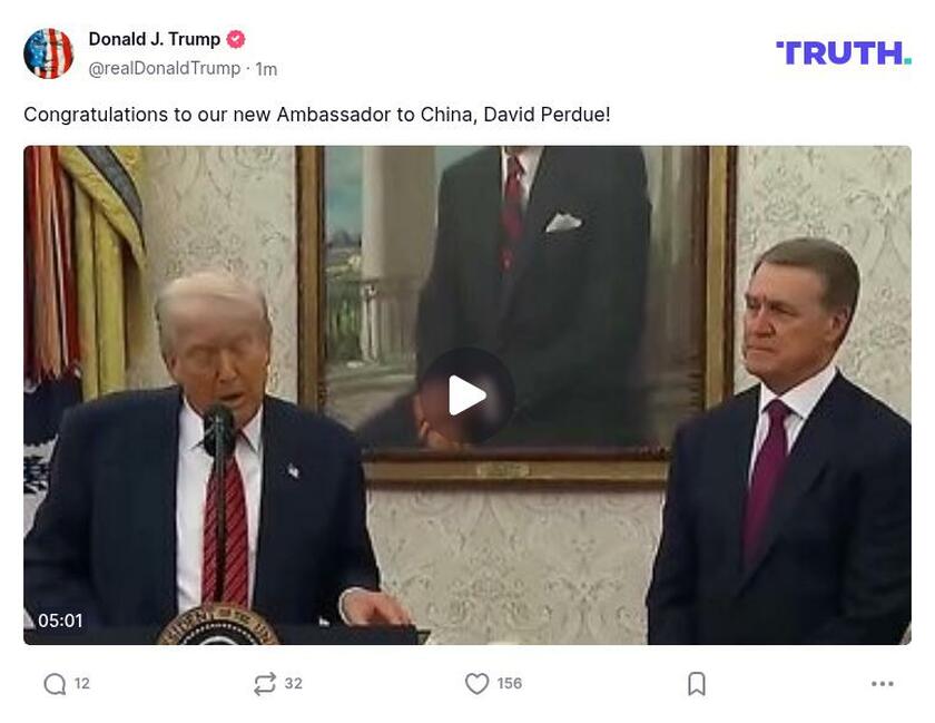 Post preview from Donald Trump