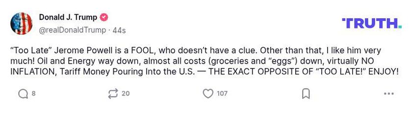 Post preview from Donald Trump