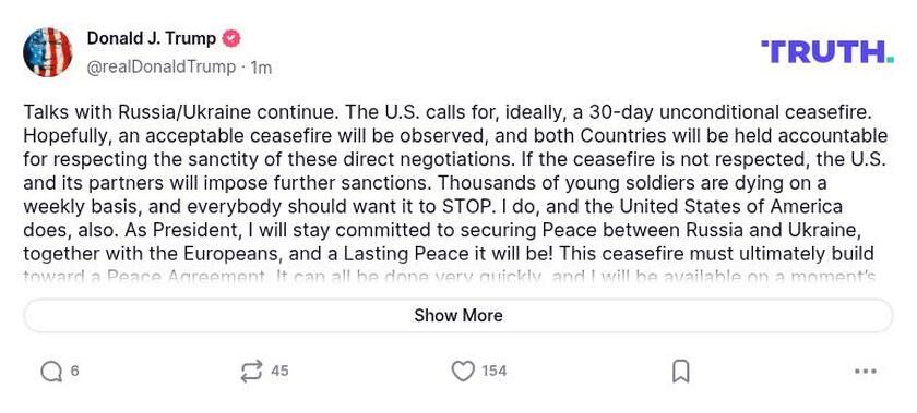 Post preview from Donald Trump