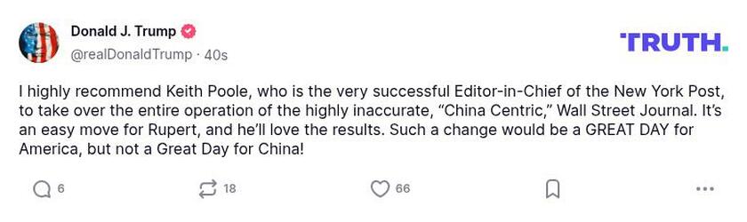 Post preview from Donald Trump