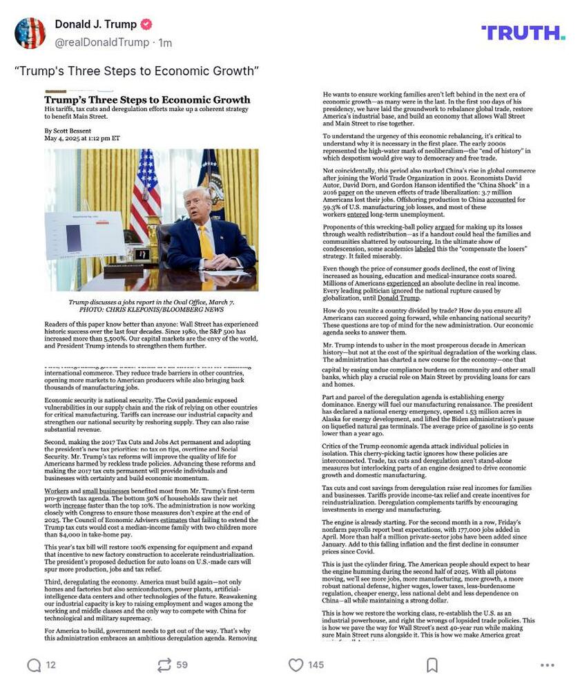 Post preview from Donald Trump