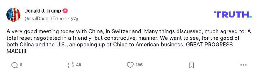 Post preview from Donald Trump