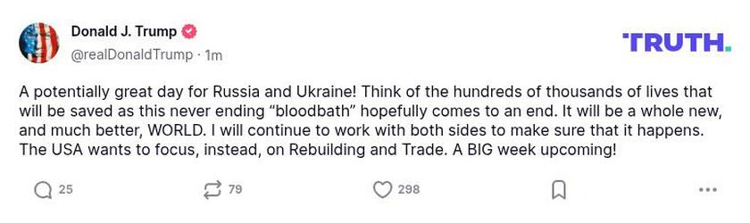 Post preview from Donald Trump