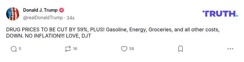 Post preview from Donald Trump