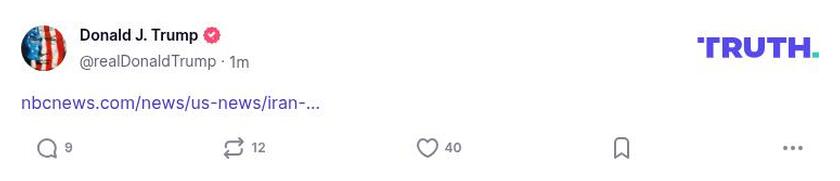 Post preview from Donald Trump