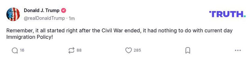 Post preview from Donald Trump