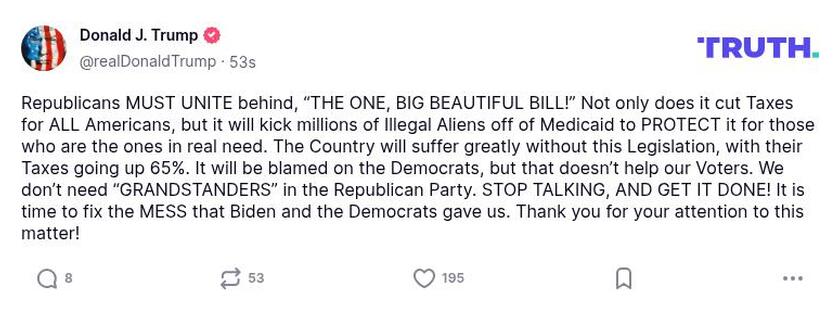 Post preview from Donald Trump