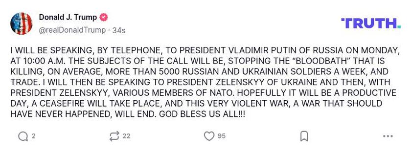 Post preview from Donald Trump