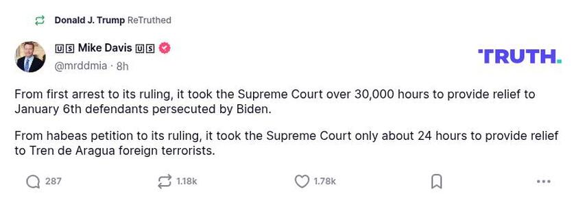 Post preview from Donald Trump