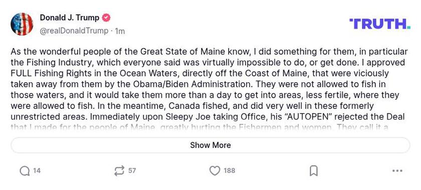 Post preview from Donald Trump