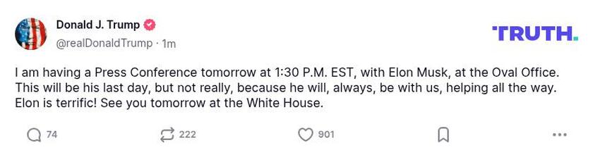 Post preview from Donald Trump