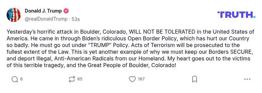 Post preview from Donald Trump